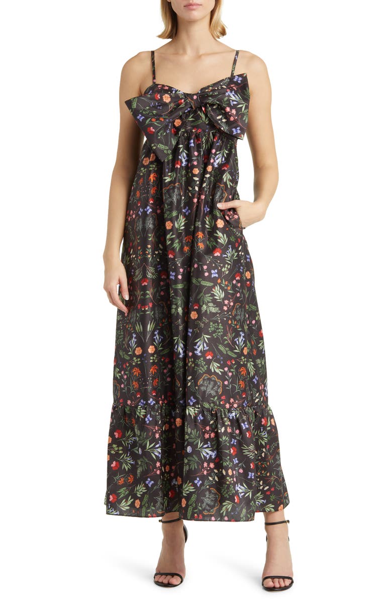 Hutch Olani Bow Flounce Hem Dress, Main, color, 