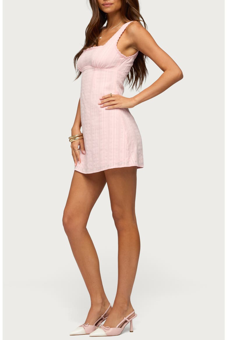 Citrana Lacey Stripe Minidress, Alternate, color, LIGHT-PINK