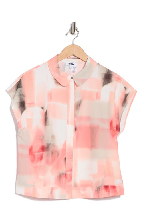 Dkny Short Sleeve Stretch Woven Button-up Shirt