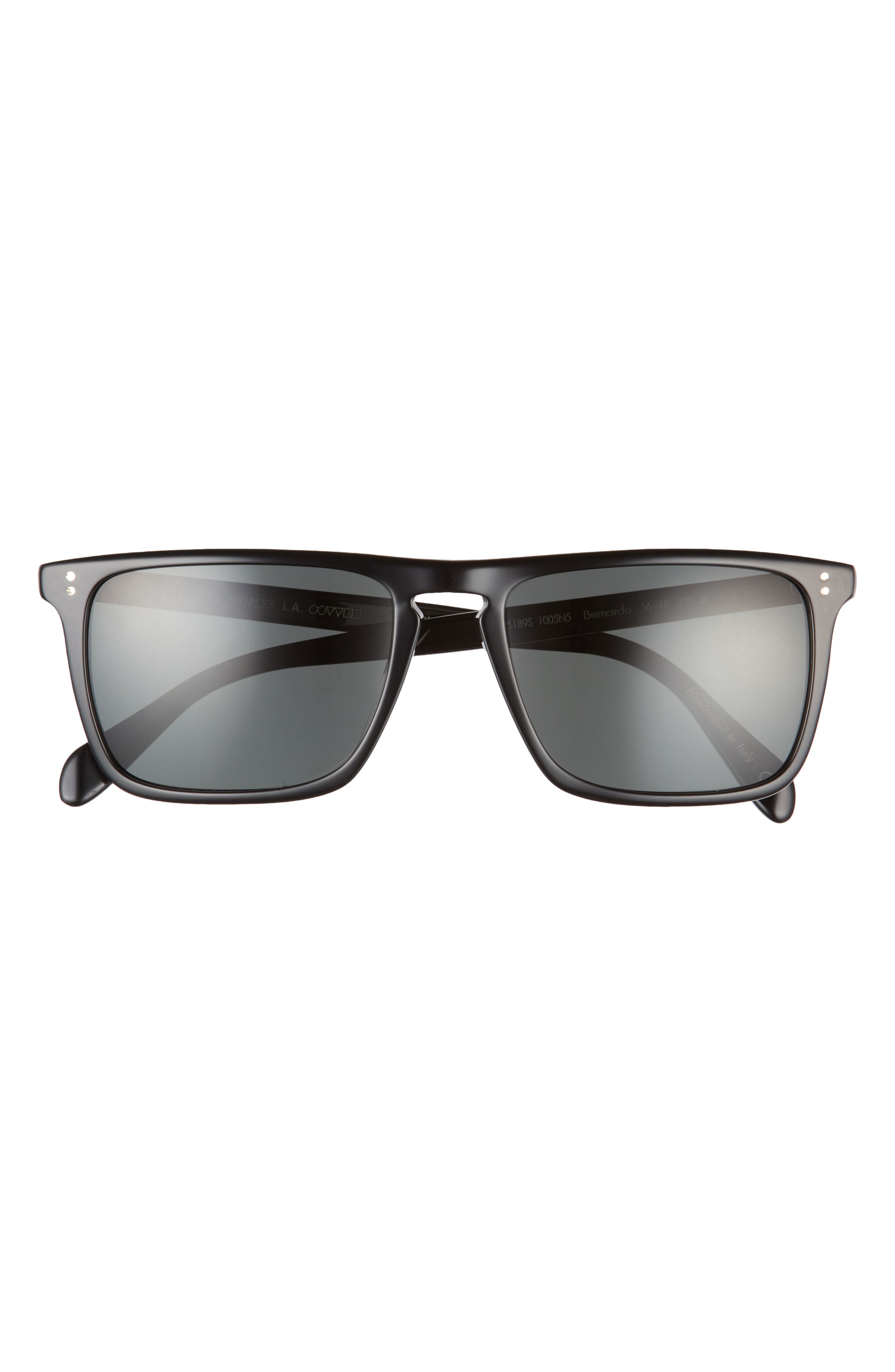 Oliver Peoples Bernardo 56mm Polarized Square Sunglasses (Men