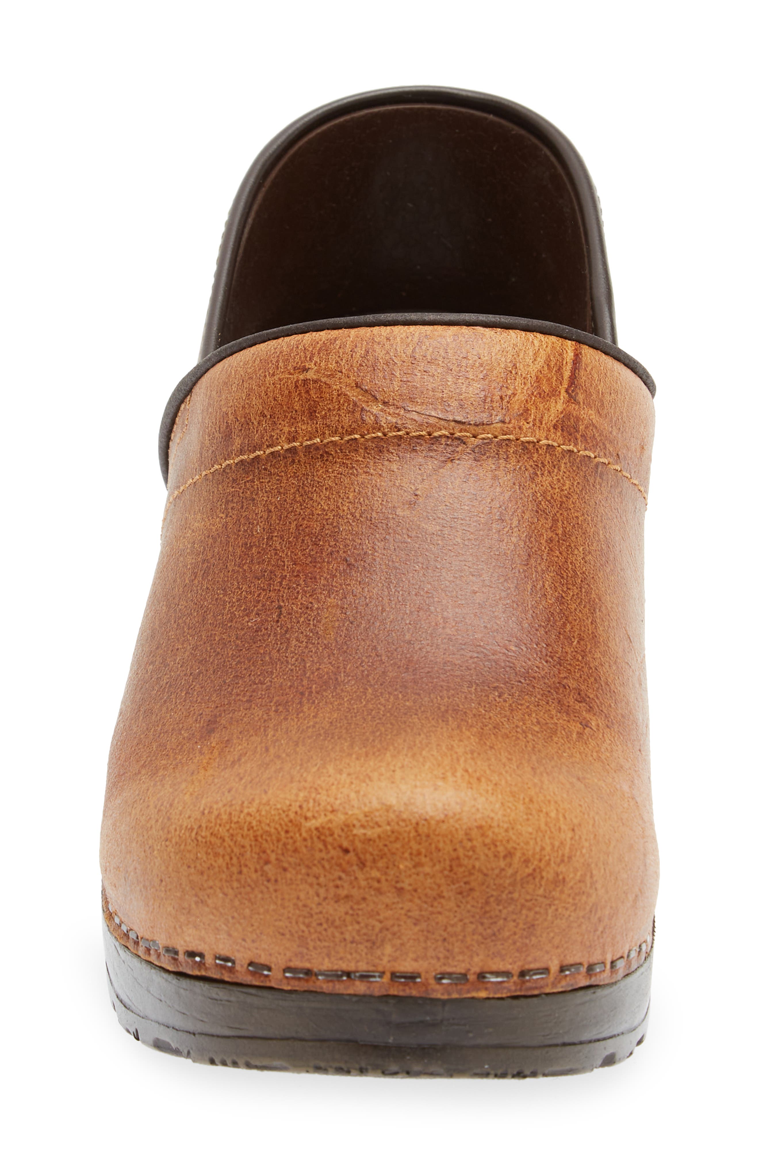 Sanita Errol Leather Clog, Alternate, color, Cognac