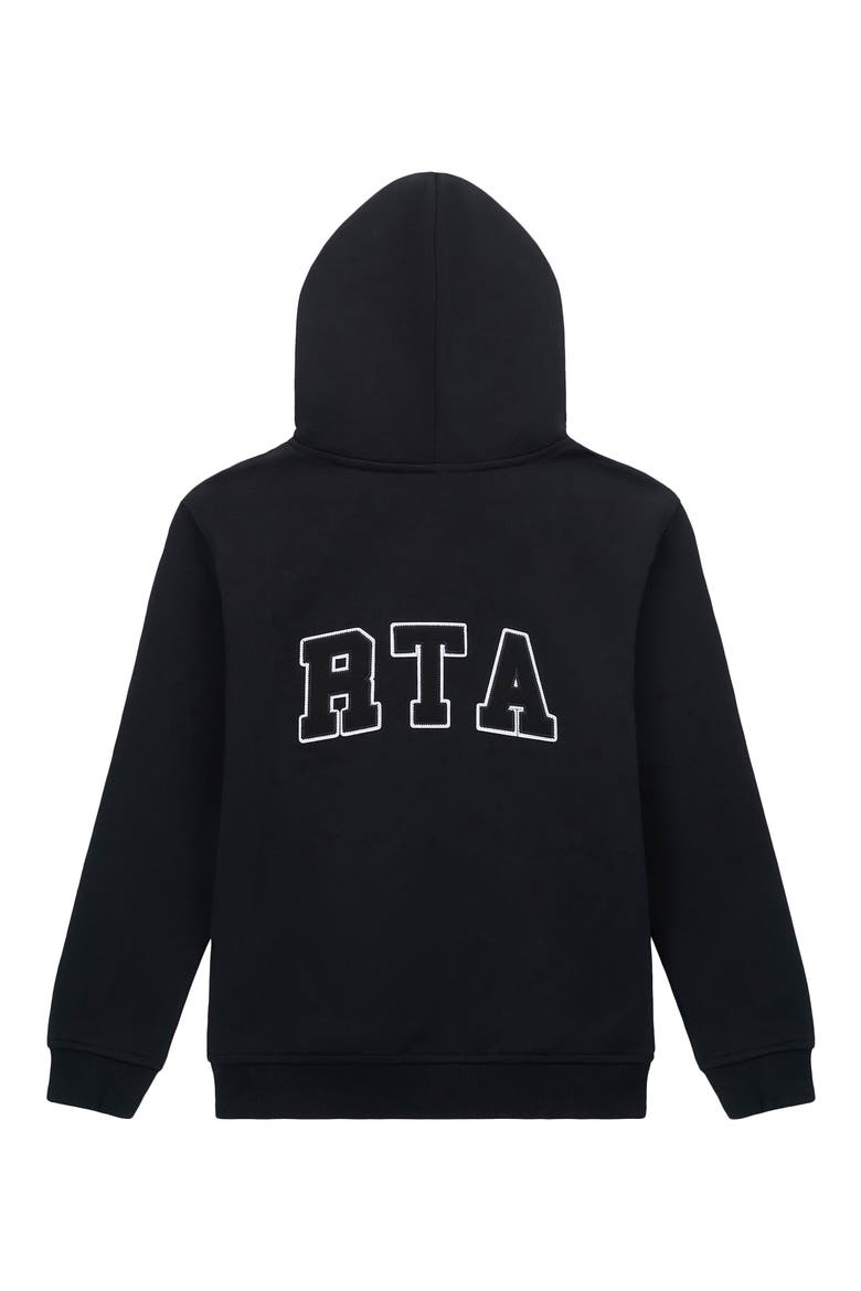 Kids' Eden Collegiate Logo French Terry Hoodie, Alternate, color, BLACK COLLEGIATE