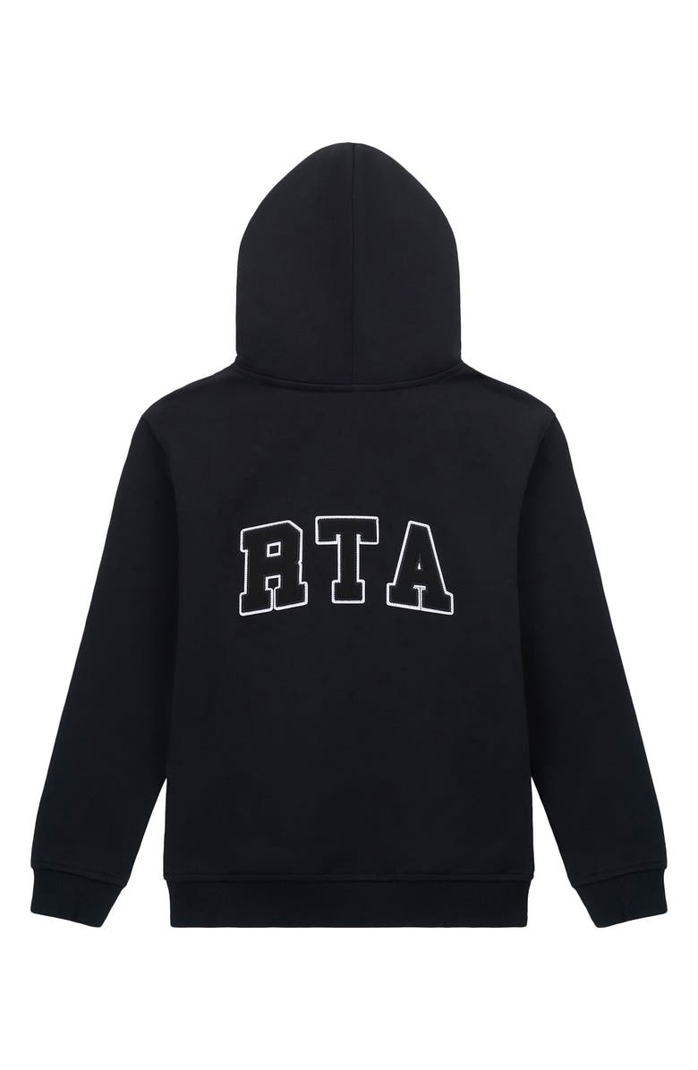 RtA Kids' Eden Collegiate Logo French Terry Hoodie, Alternate, color, Black Collegiate