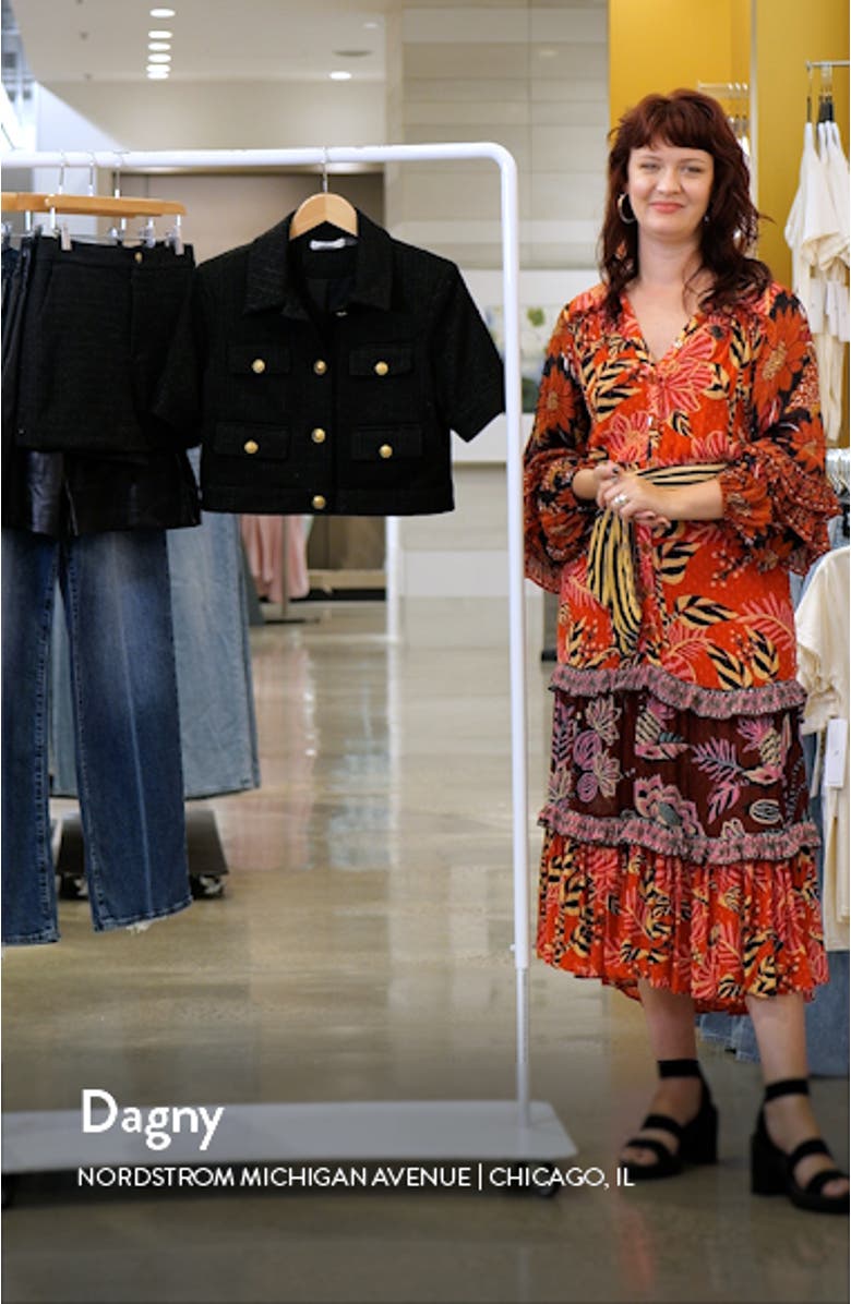 Elle Metallic Tweed Crop Jacket, sales video thumbnail