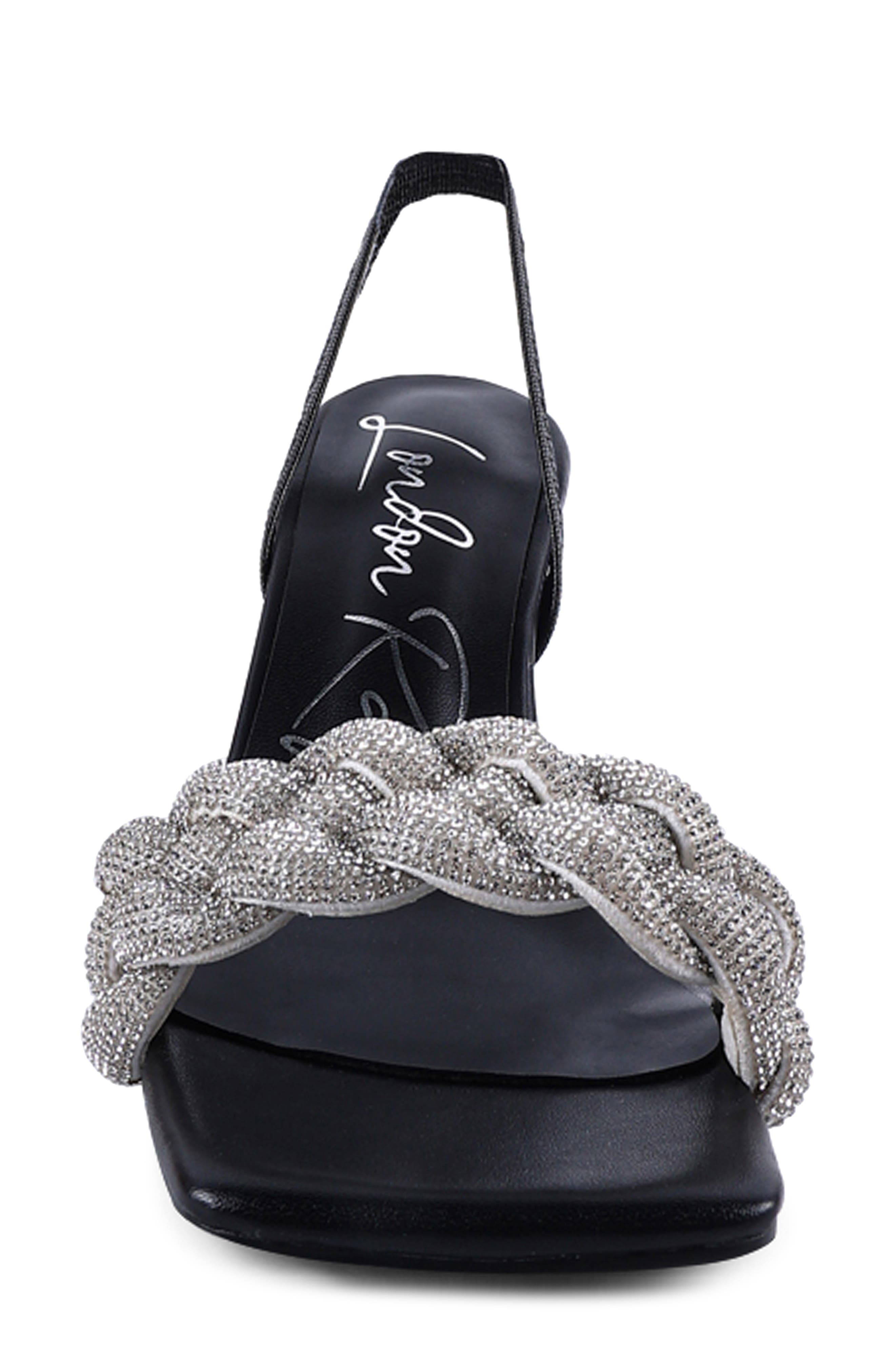 LONDON RAG High Society Diamante Slingback Sandal, Alternate, color, Black