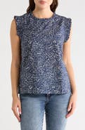 DR2 by Daniel Rainn Smocked Ruffle Tank