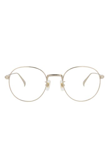 Dunhill 49mm Round Optical Glasses In Gold