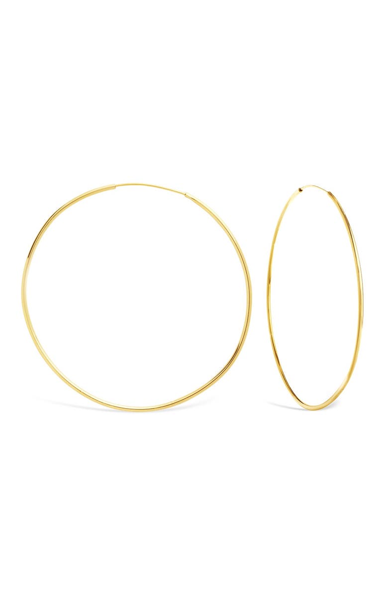 Sterling Forever 68mm Shiny Finish Hoop Earrings, Main, color,