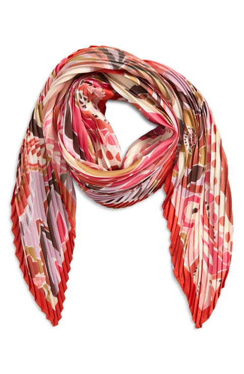 Crazy Pleated Diamond Scarf