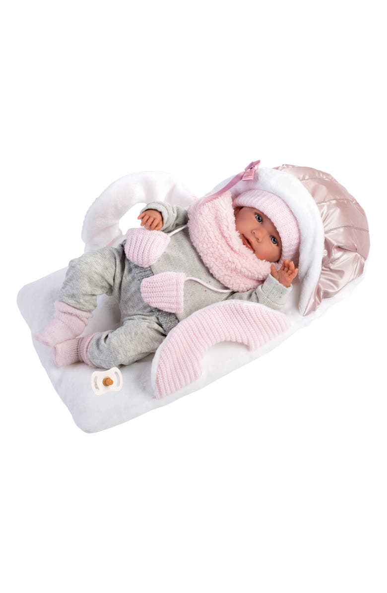 Llorens Priscilla 16.5-Inch Articulated Newborn Baby Doll, Main, color, 