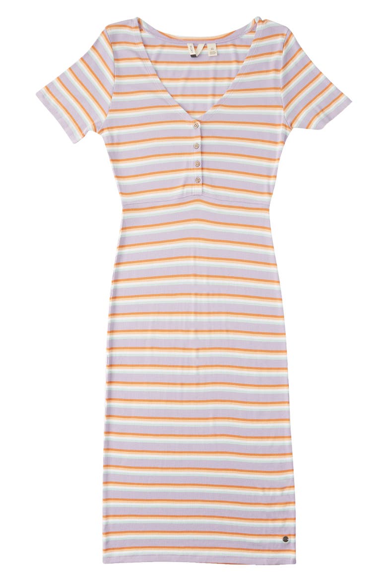 Bring It On Stripe Rib Dress, Alternate, color, ORCHID PETAL RETRO PARADISE