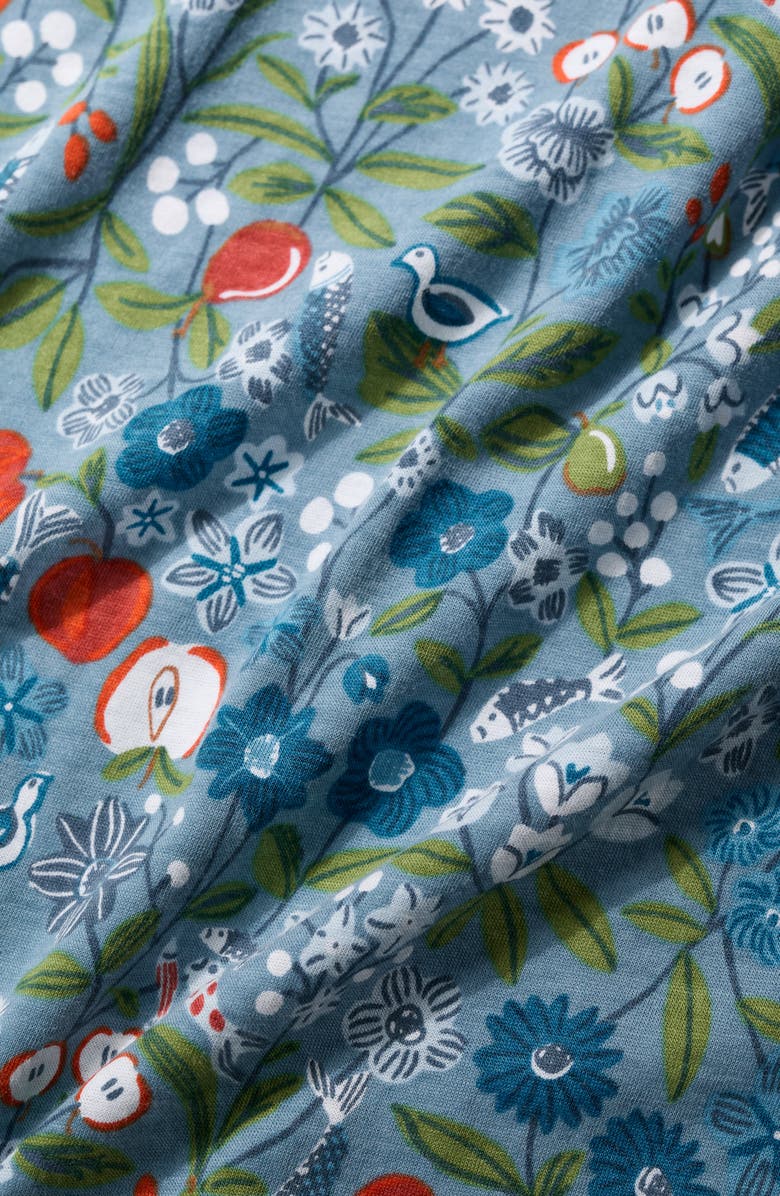 Seasalt Cornwall Barnoon Print Short Sleeve Top, Alternate, color, Still Life Sea Holly