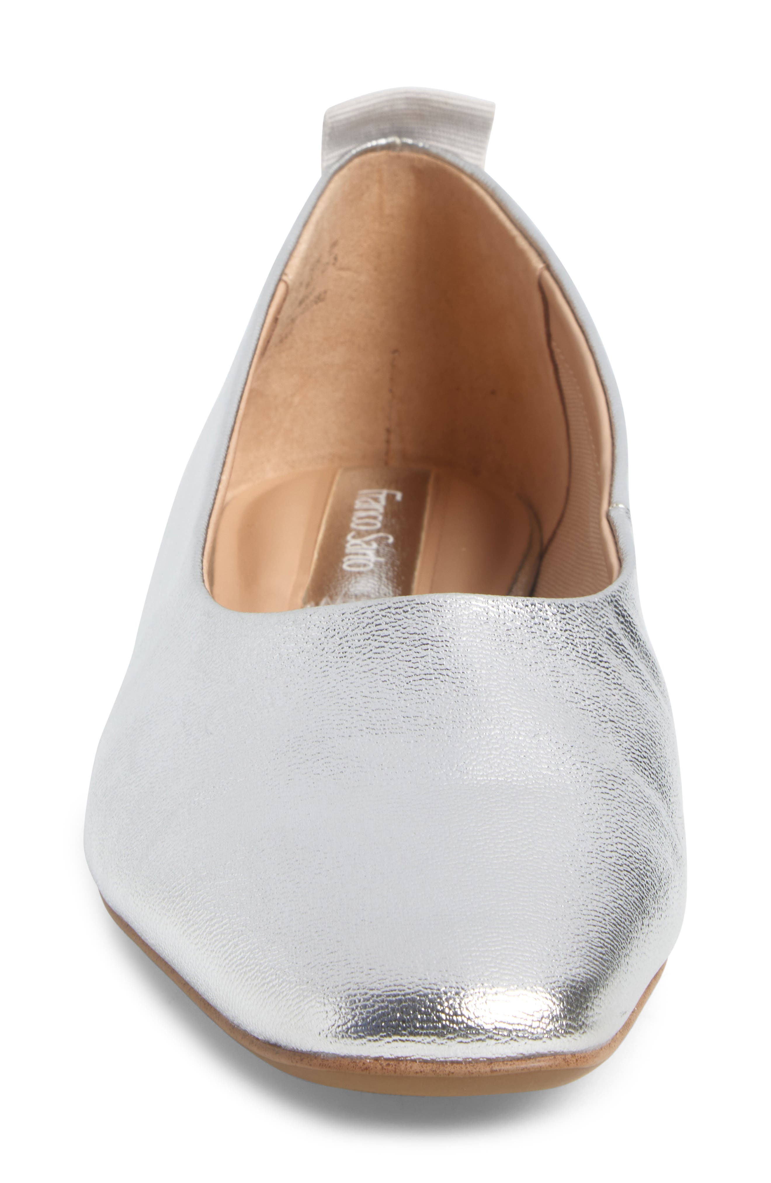 Franco Sarto Vana Flat, Alternate, color, Silver