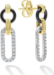 LAGOS Diamond & Caviar Drop Earrings