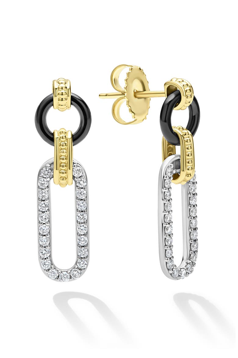 Diamond & Caviar Drop Earrings video