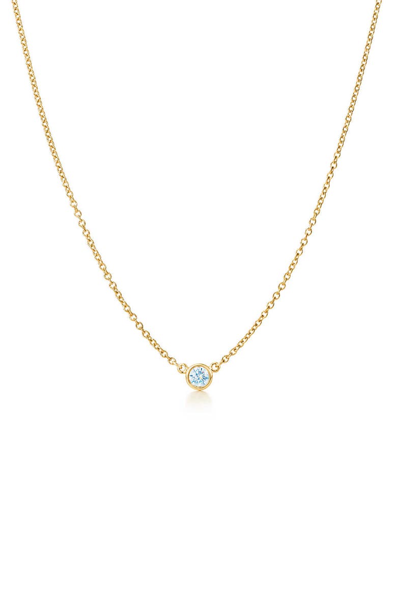 14K Gold Diamond Solitaire Necklace - 0.25 ctw, Main, color, GOLD