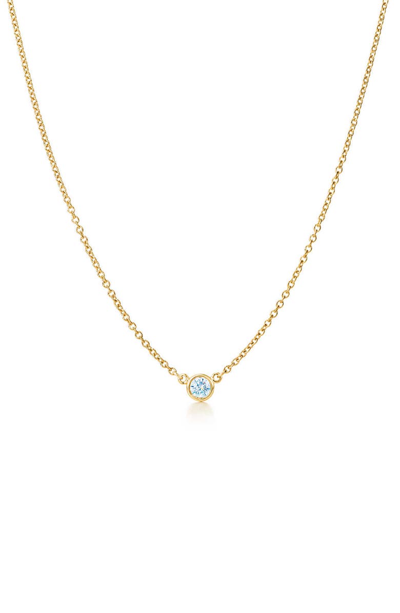 SUZY LEVIAN 14K Gold Diamond Solitaire Necklace - 0.25 ctw, Main, color, 