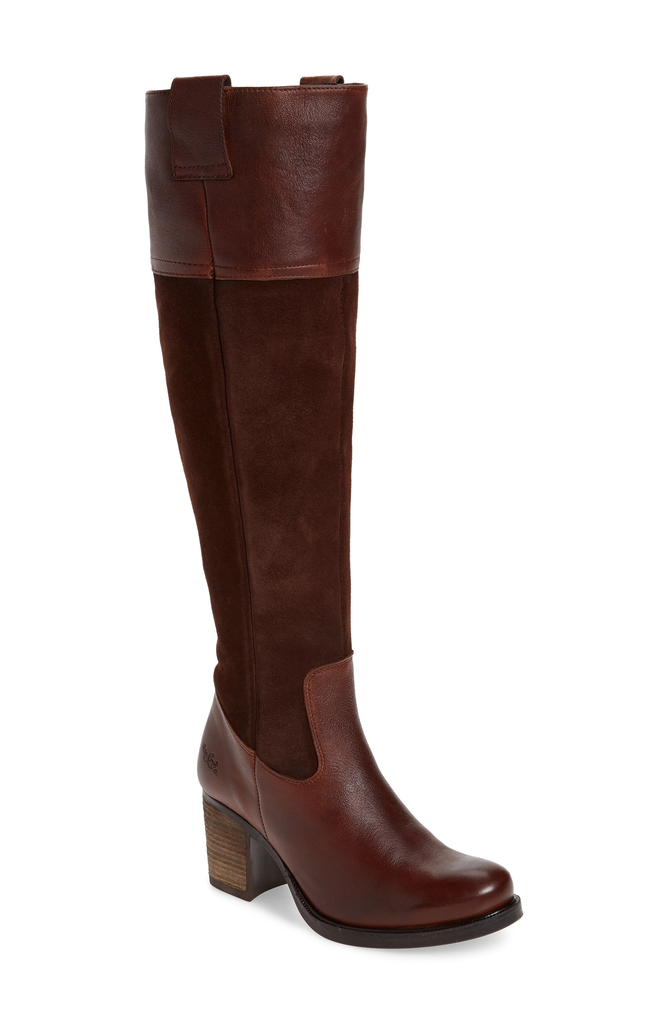 Billing Suede Over the Knee Boot, Main, color, LUGGAGE SUEDE