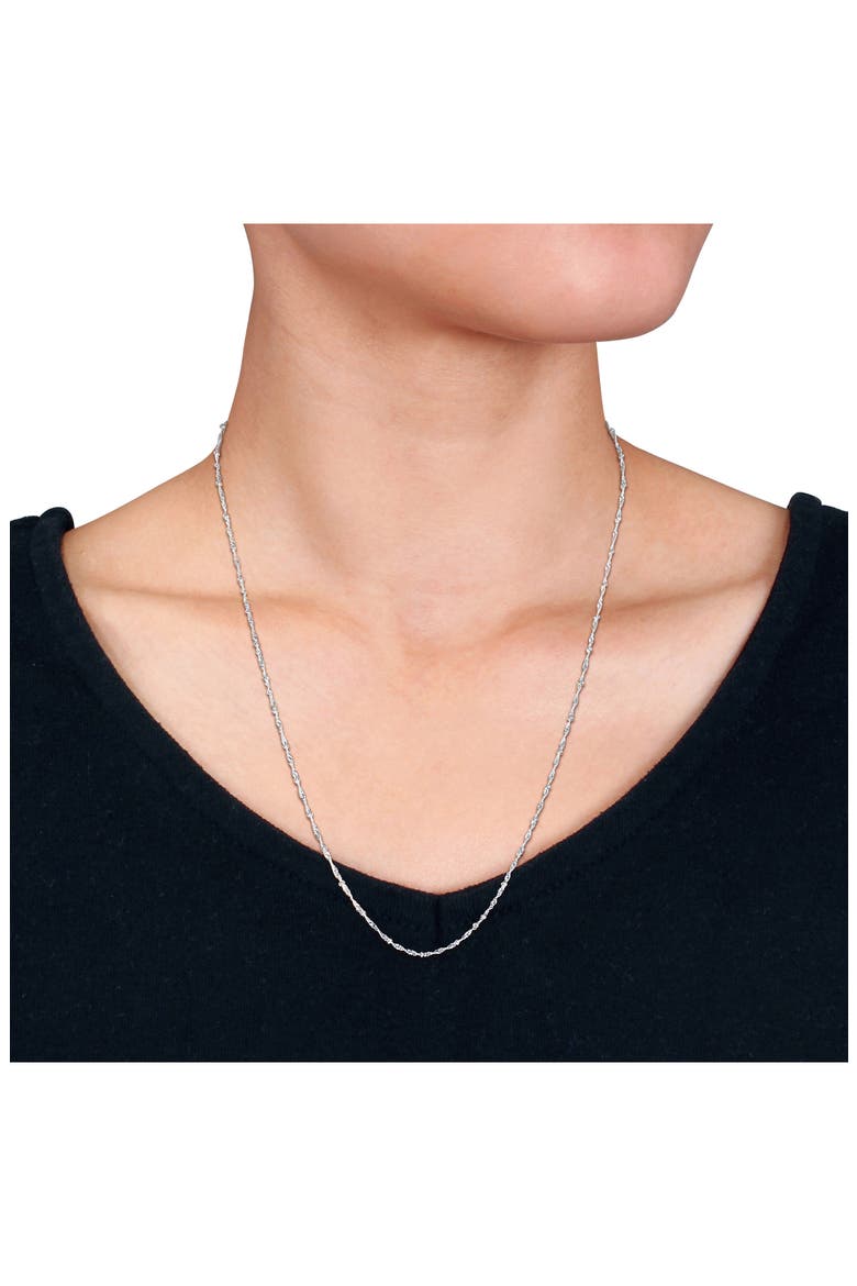 Saturno Bead Station Necklace, 2.8mm, Alternate, color, SILVER