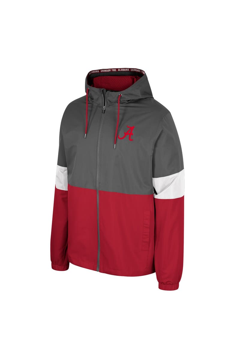 COLOSSEUM Men's Colosseum Charcoal Alabama Crimson Tide Miles Full-Zip Jacket, Alternate, color, 