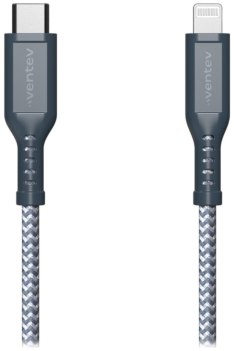 Braided USB-C to Apple Lightning High Speed 6 Foot Cable, Main, color, Grey