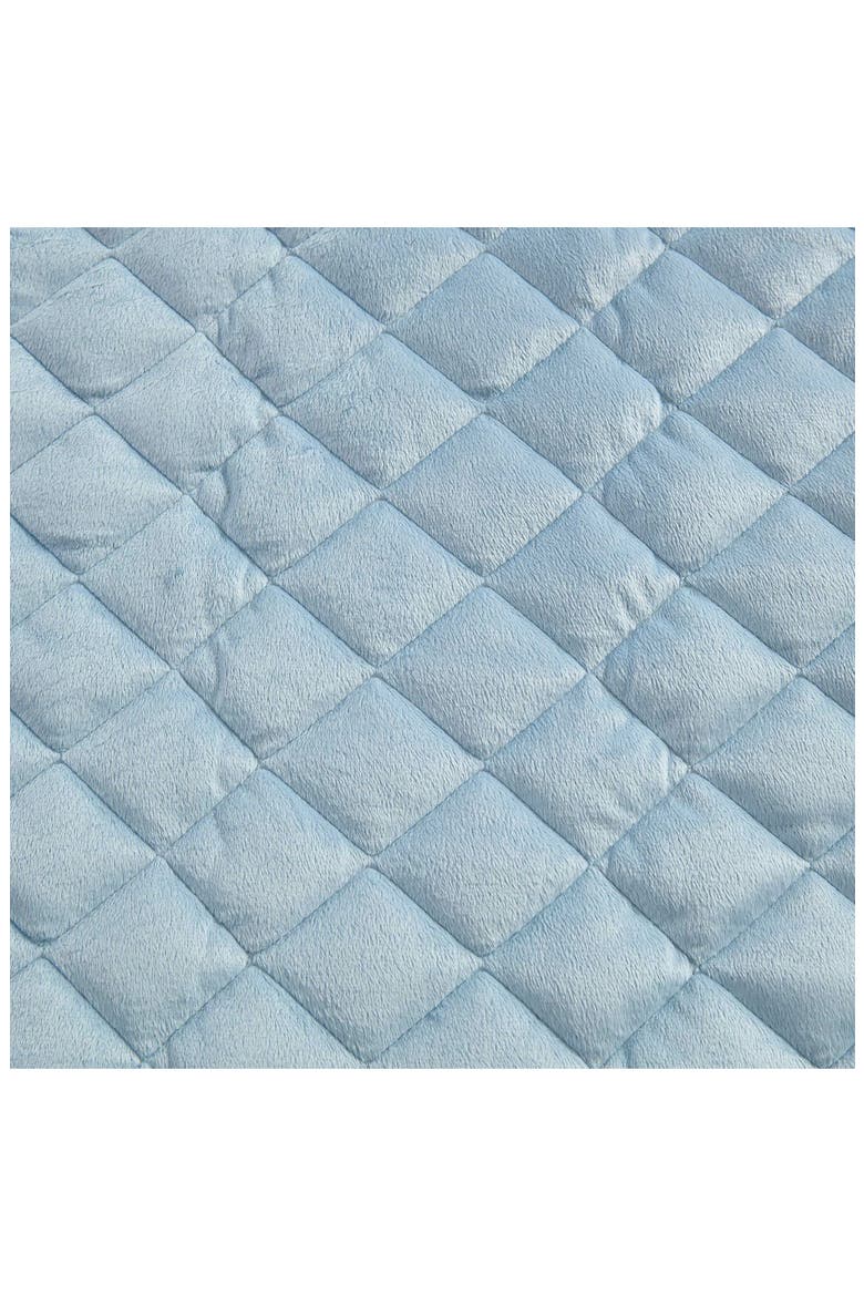 Simone Microfiber Bed Blanket, Alternate, color, HYDRANGEA BLUE