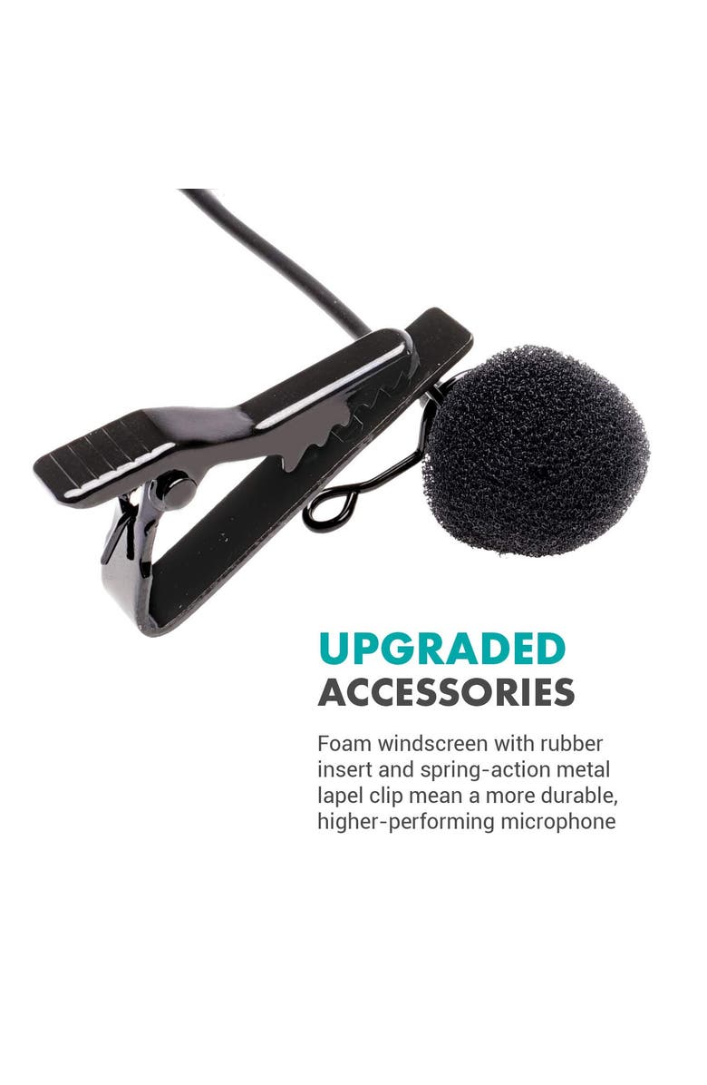 MOVO WMX-LAV Lavalier Microphone for The WMX-1, WMX-7, WMX-20 and Edge Wireless Systems, Alternate, color, Black
