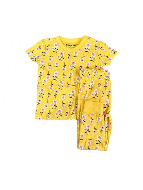 Benben Girl's Shortsleeve Pajama Set In Yellow