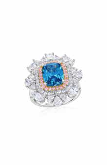 SUZY LEVIAN Cubic Zirconia Halo Ring