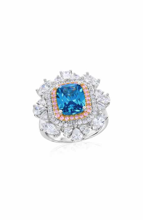 SUZY LEVIAN Cubic Zirconia Halo Ring