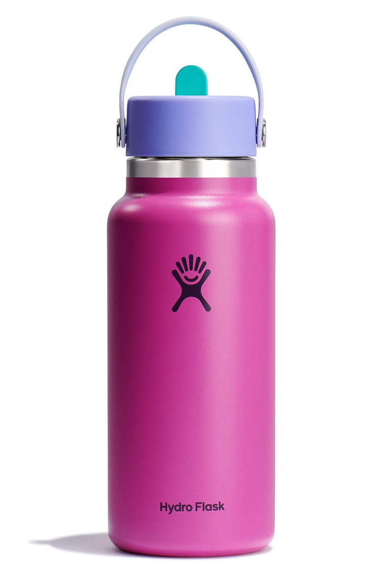 32-Ounce Wide Mouth Flex Straw Cap Water Bottle, Alternate, color, HOLIDAY PUNCH