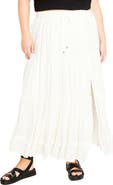 City Chic Aurora Tiered Maxi Skirt