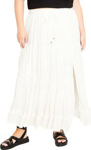 City Chic Aurora Tiered Maxi Skirt