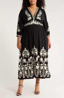 MAX STUDIO V-Neck Maxi Dress