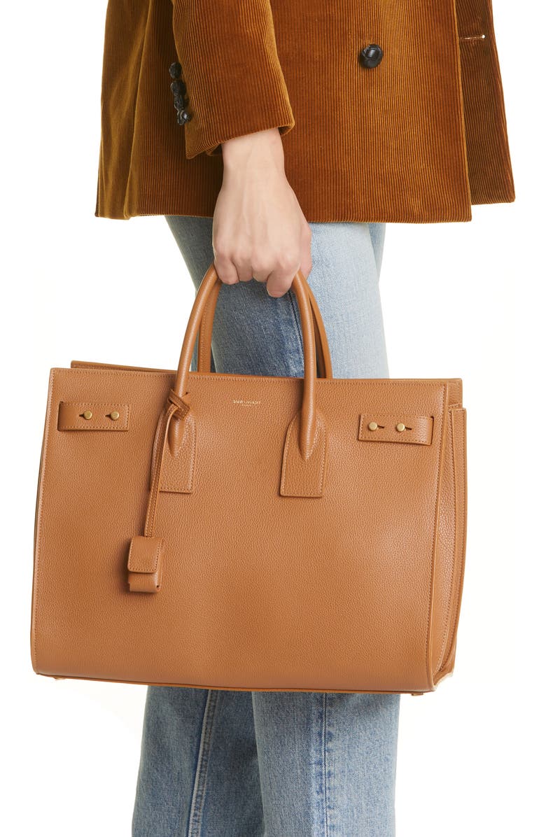 Saint Laurent Medium Sac de Jour Leather Top Handle Bag, Alternate, color,