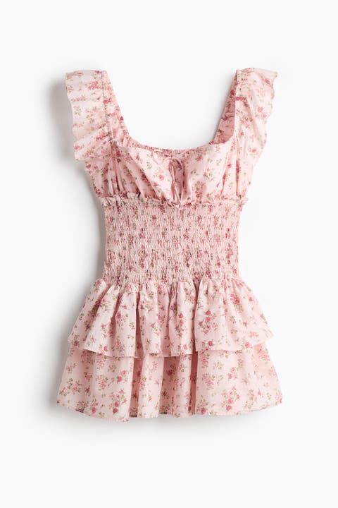 Smocked-waist Dress