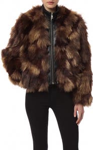 Apparis Lillet Patchwork Faux Fur Bomber Jacket