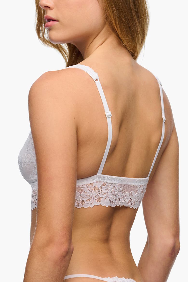 Carmela Plunge Bralette, Alternate, color, WHITE