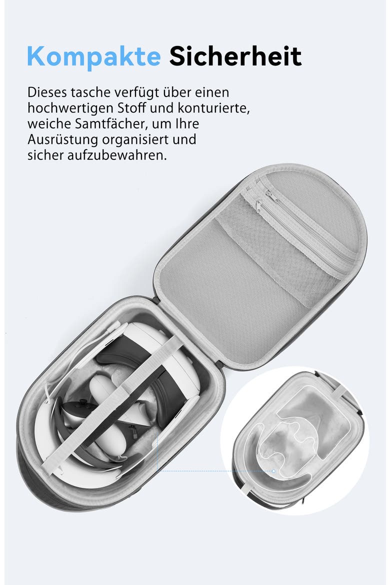 VR Travel Carrying Case for Meta Quest 2/3/3S, Alternate, color, Grey