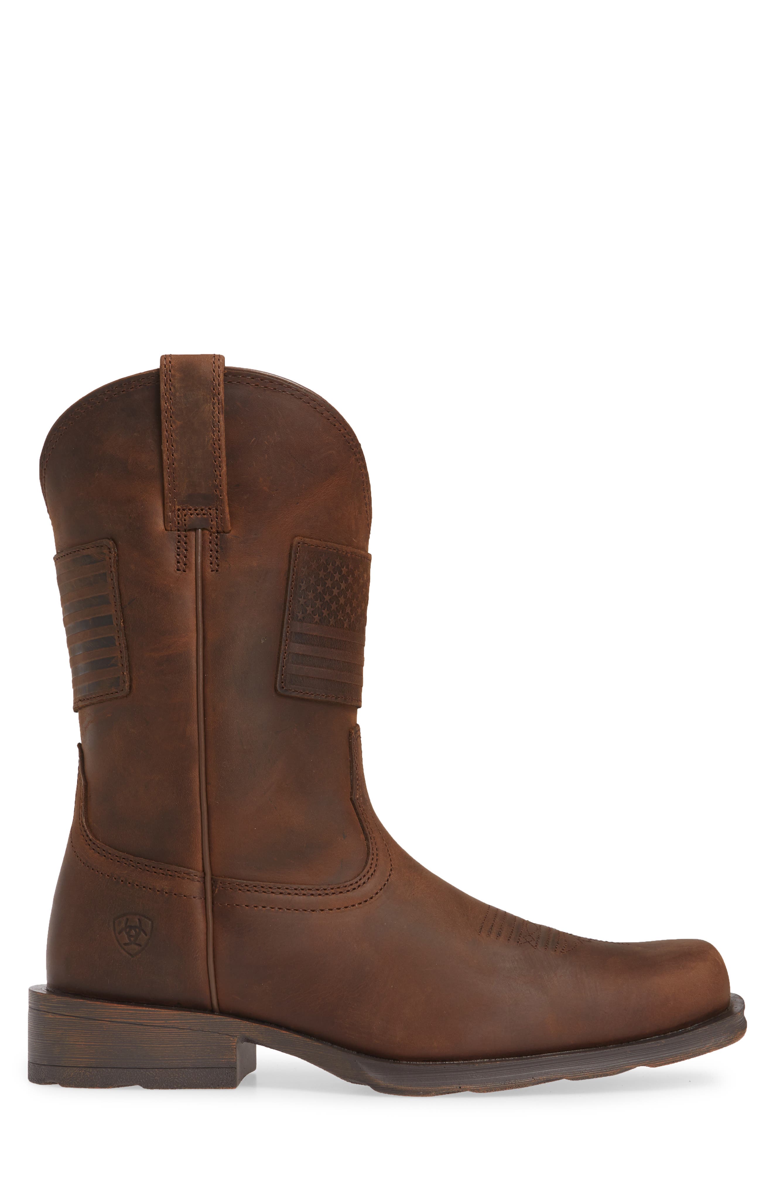 Ariat Rambler Patriot Cowboy Boot, Alternate, color, Brown