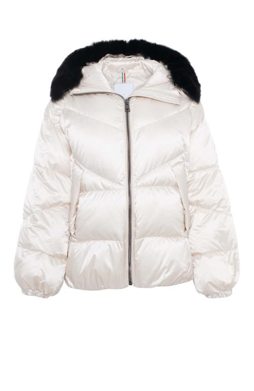 Gorski Apres-ski High-low Jacket With Detachable Trim In White
