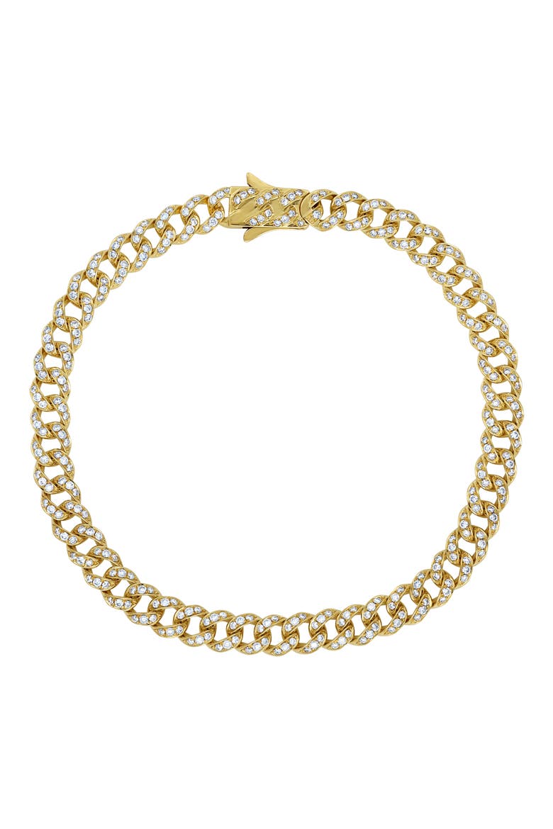Varda Diamond Curb Chain Bracelet (Nordstrom Exclusive), Main, color, 18K YELLOW GOLD