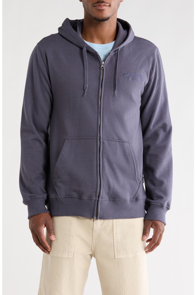 Air Embroidered Zip Hoodie, Main, color, GRAYSTONE