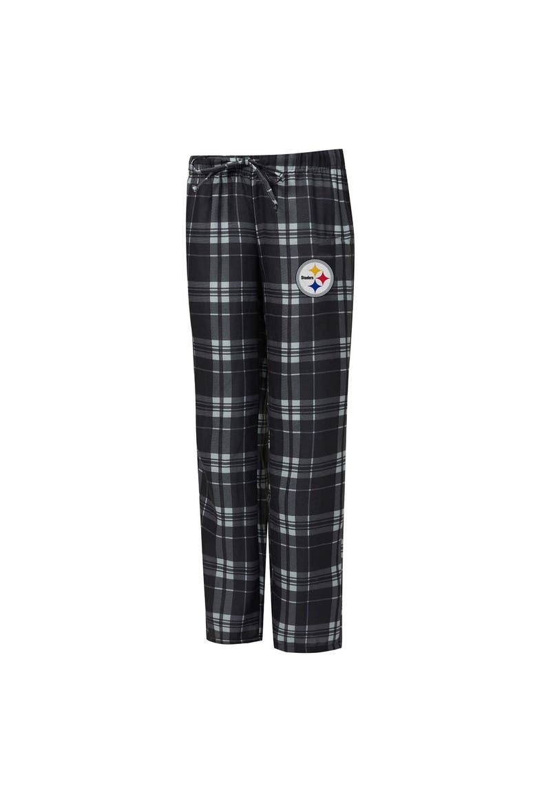 Women's Concepts Sport  Heather Gray/Black Pittsburgh Steelers Regulate Plaid Tank Top & Pants Sleep Set, Alternate, color, Heather Gray
