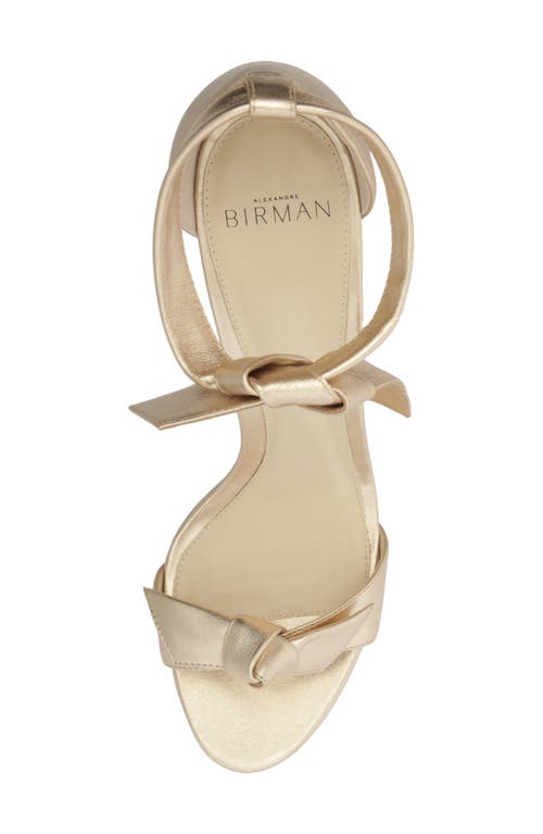 Alexandre Birman Mabeleh Ankle Strap Platform Sandal In Gold