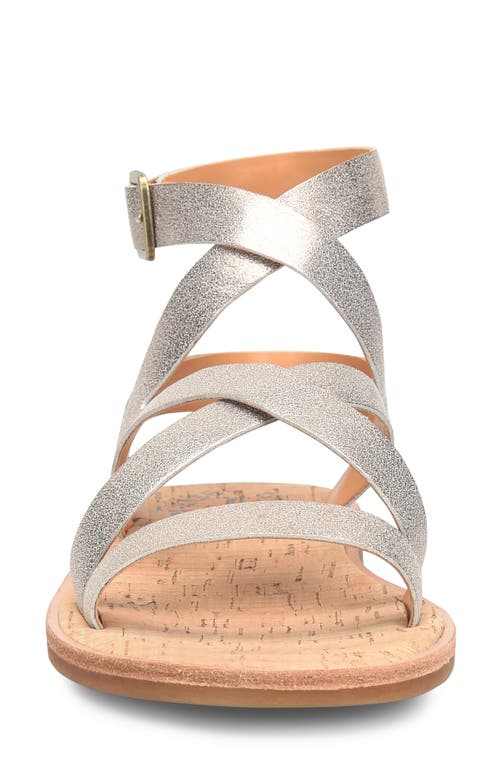 Kork-ease ® Bryleigh Ankle Strap Sandal In Soft Gold Metallic Leather