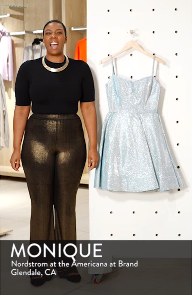 Mac Duggal Shimmer Fit & Flare Dress, sales video thumbnail