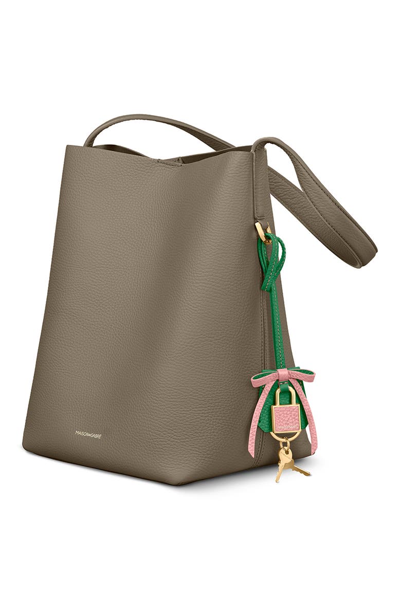 The Bow Padlock Charm, Alternate, color, Emerald Lily