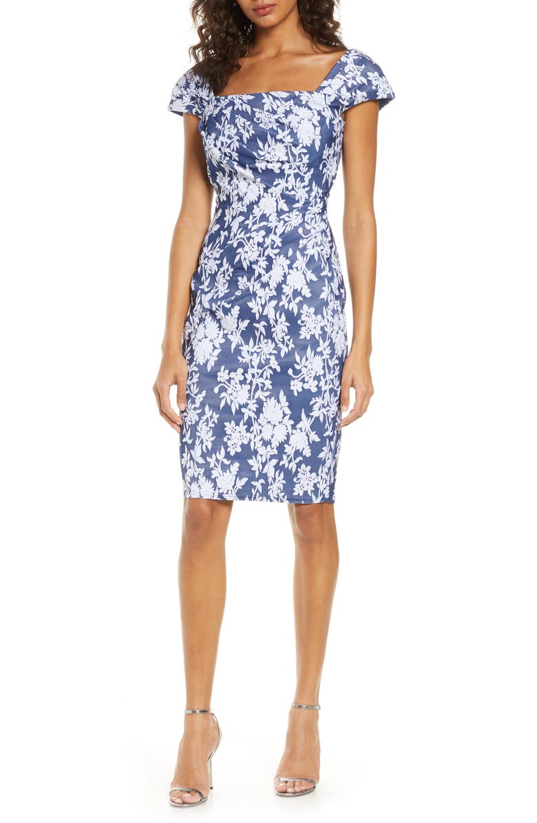 Tadashi Shoji Brocade Cocktail Dress, Main, color, 
