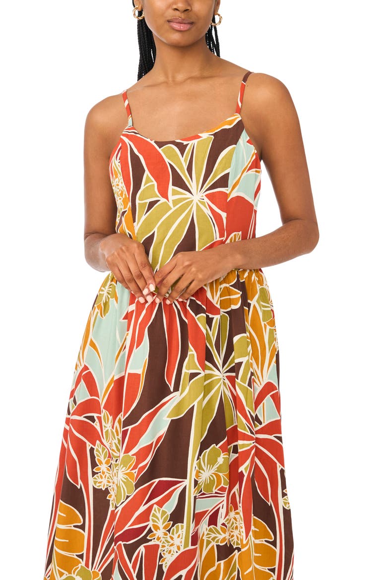 Drop Waist Maxi Sundress, Alternate, color, CANYON SUNSET